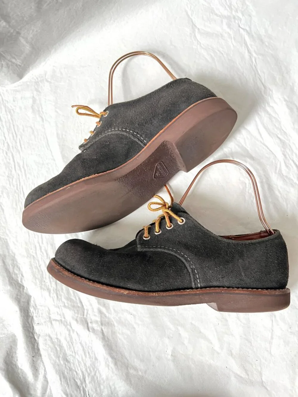 Red Wing shoes 8055 Foreman Oxford mens 9.5 D black suede lace up made in USA